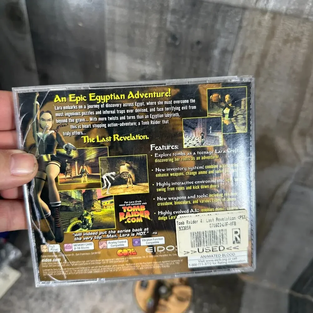 Tomb Raider: The Last Revelation (PlayStation 1 PS1) Black‎ Label CIB & TESTED